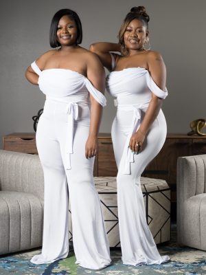 SHOWING OFF JUMPSUIT WHITE