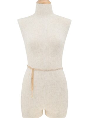 Single Line Rhinestone Chain Belt