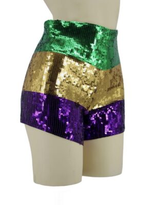 Mardi Gras Sequin Shorts Multi