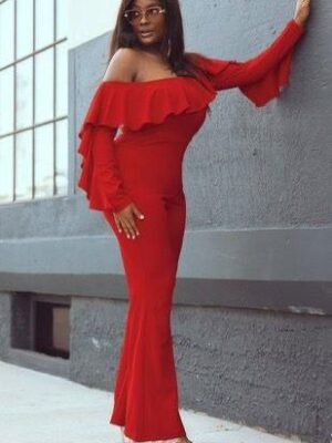 Love On Top Jumpsuit Red