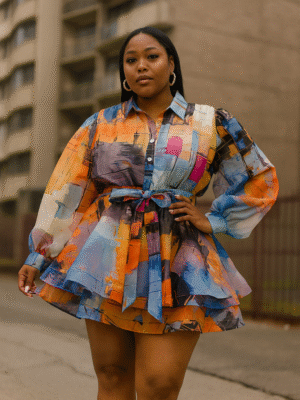 Brushstroke Bloom Dress