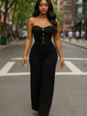 Luxe Pleat Power Set Black