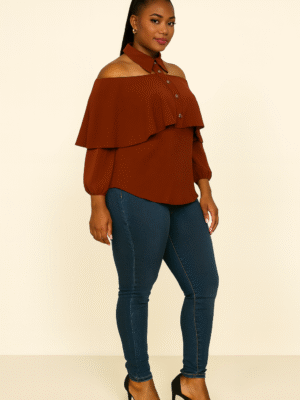 Regal Flair Blouse Rust