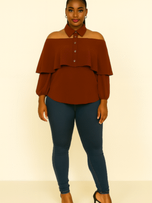 Regal Flair Blouse Rust