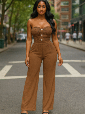 Luxe Pleat Power Set Chocalate