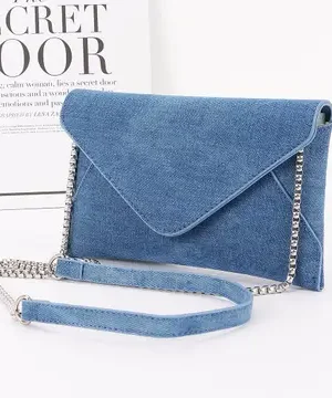 Denim Edge Envelope Bag