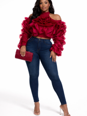 Burgundy Bloom Blouse