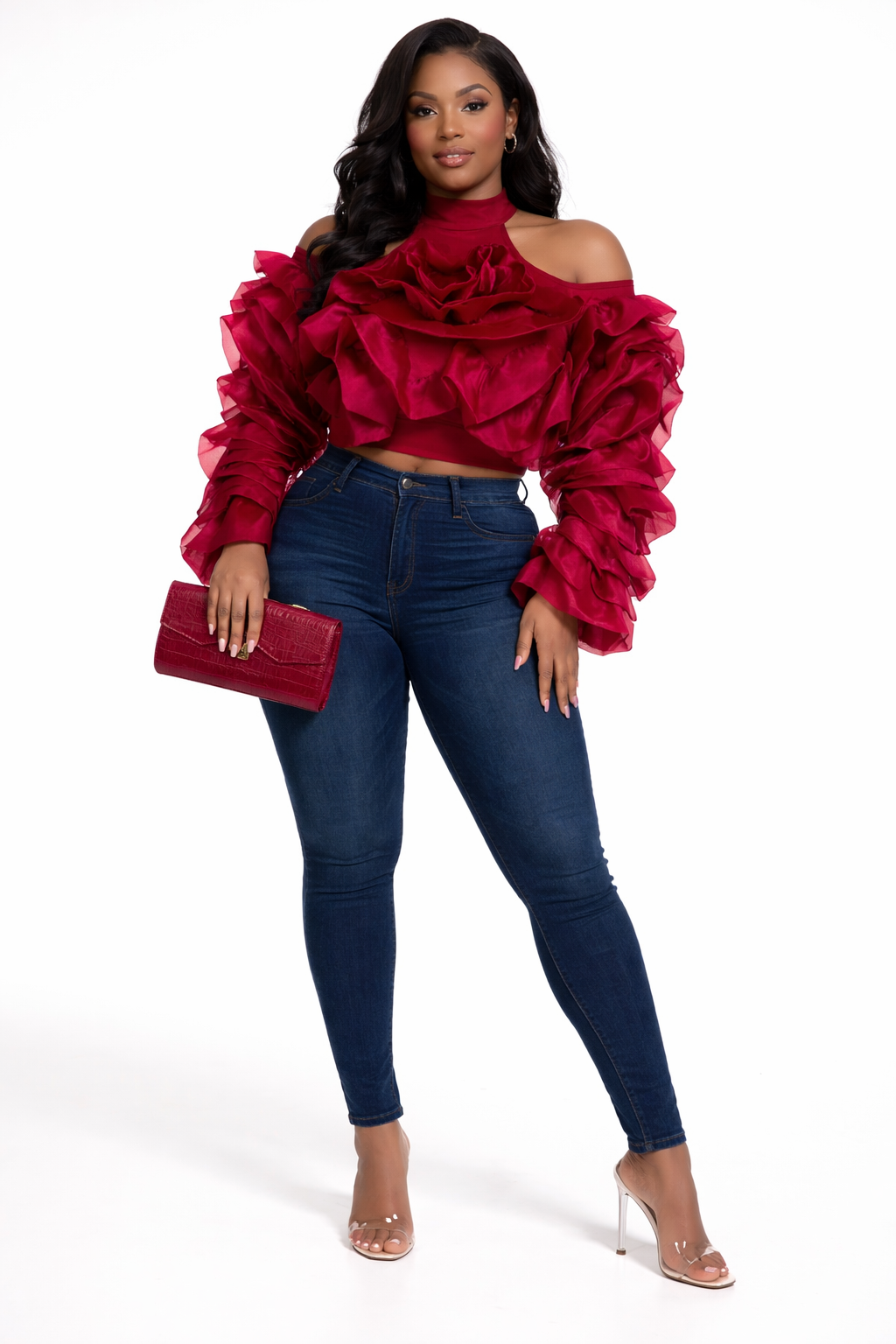 Burgundy Bloom Blouse