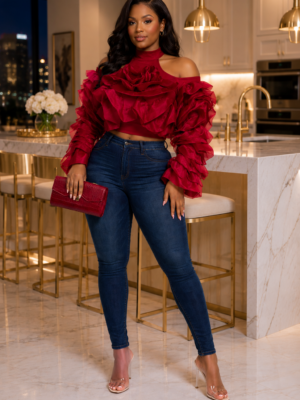 Burgundy Bloom Blouse