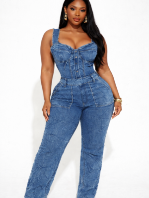 Denim Empress Jumpsuit Curvy