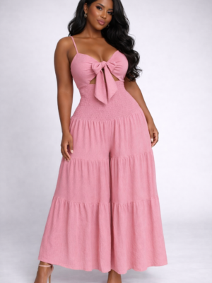 Flirt & Flow Jumpsuit Pink