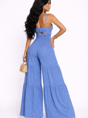 Flirt & Flow Jumpsuit Denim Blue Ships 3/27