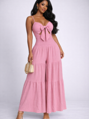 Flirt & Flow Jumpsuit Pink