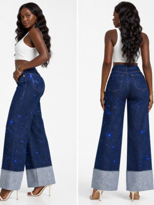 A Cut Above Dark Wash Bling Jeans