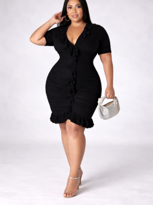 Blush & Bare Mesh Dress Black