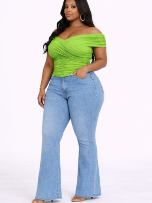 Contour Me Softly Top Lime