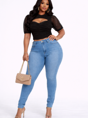 Heartbreaker Mesh Top Black