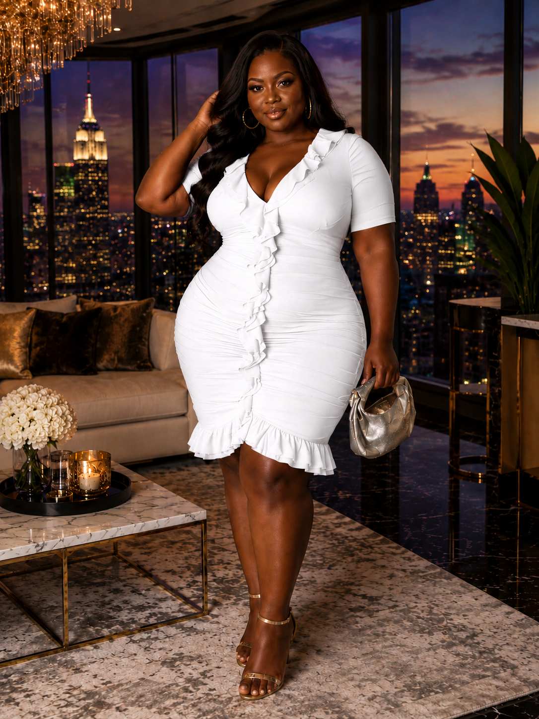 Blush & Bare Mesh Dress White