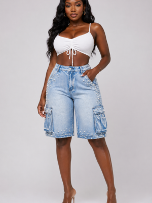 Pearl Drip Cargo Jorts