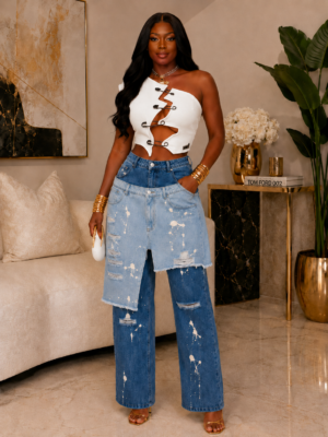 Safety Chic One-Shoulder Top