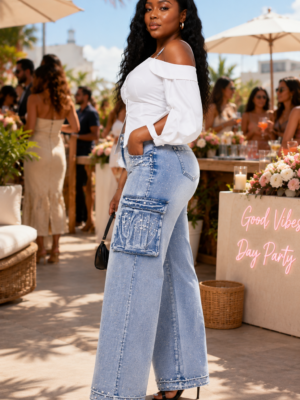 First Class Cargo Jeans Light Wash