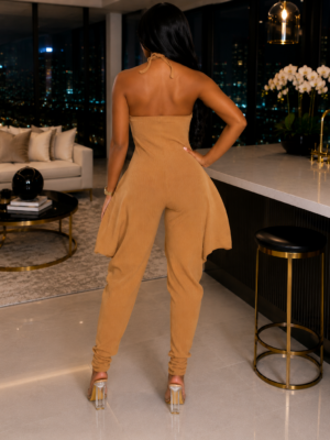 Hailey Harem Jumpsuit Camel