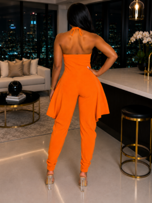 Hailey Harem Jumpsuit Orange