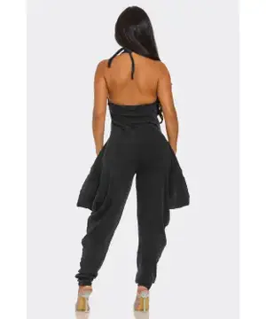 Hailey Harem Jumpsuit Black