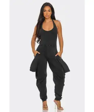 Hailey Harem Jumpsuit Black