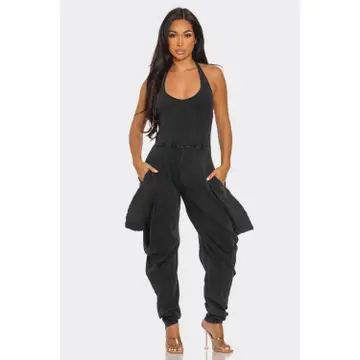 Hailey Harem Jumpsuit Black