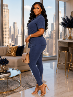 Soft Era Pant Set Denim Blue