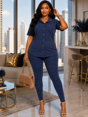 Soft Era Pant Set Denim Blue