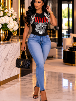Wild Side Luxe Tee Black
