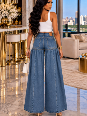 Main Character Palazzo Jeans Medium Wash