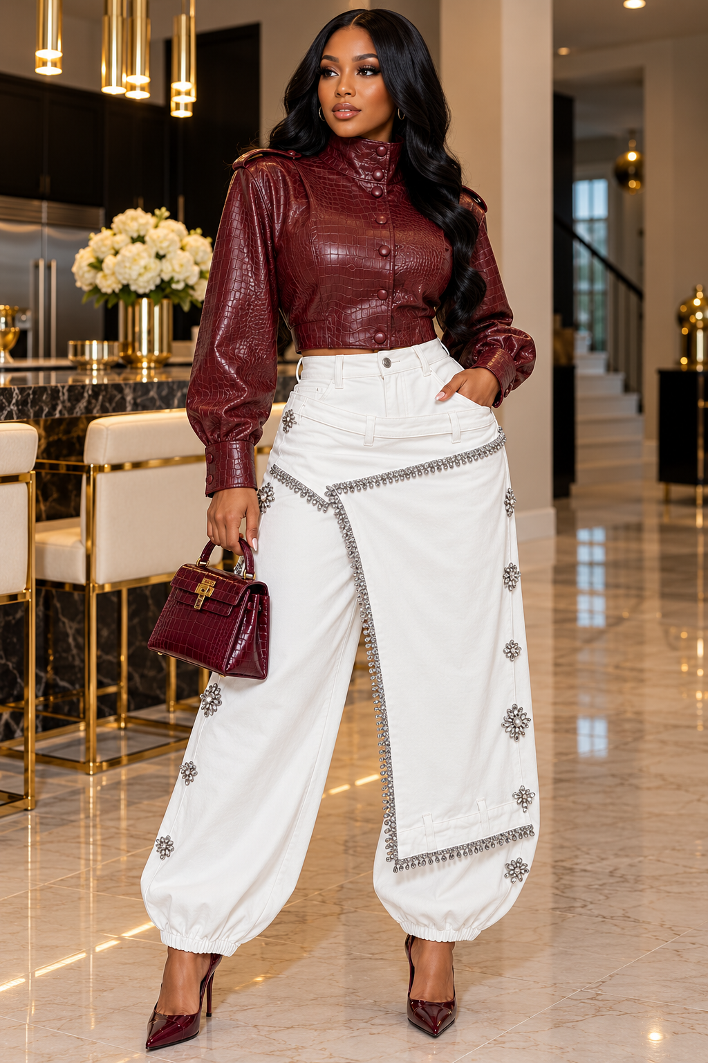 Diamond District Jeans Ivory